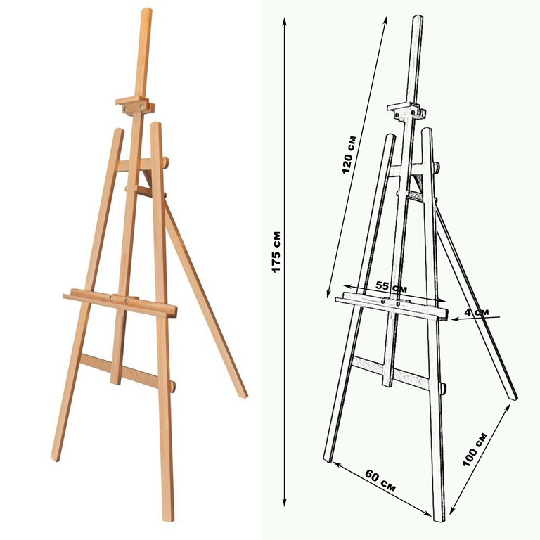 Как сделать мольберт своими руками? Конструкция самого простого и практичного мольберта.